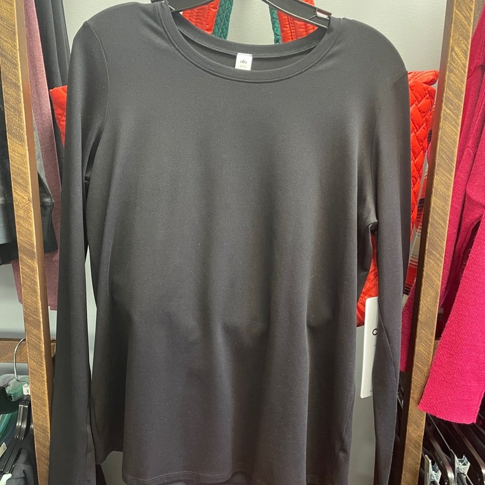 ALO Soft Finesse Long Sleeve, Black
